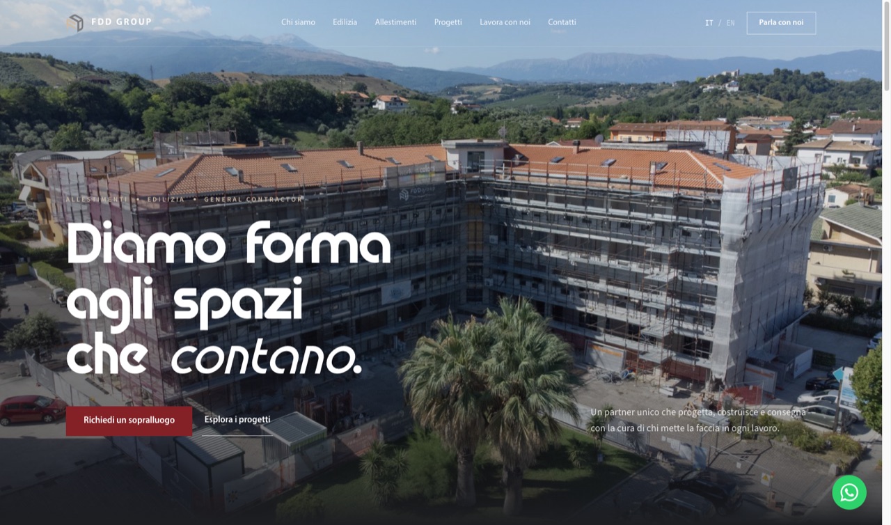 Schermata del sito FDD Group